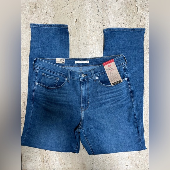 Levi's Women's Classic Straight, Stellar Stretch Jeans Size 12 - Picture 4 of 10